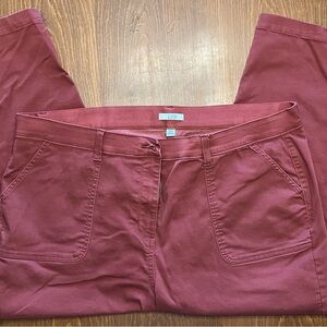 Croft & Barrow Deep Red Women's 20W Plus Pants